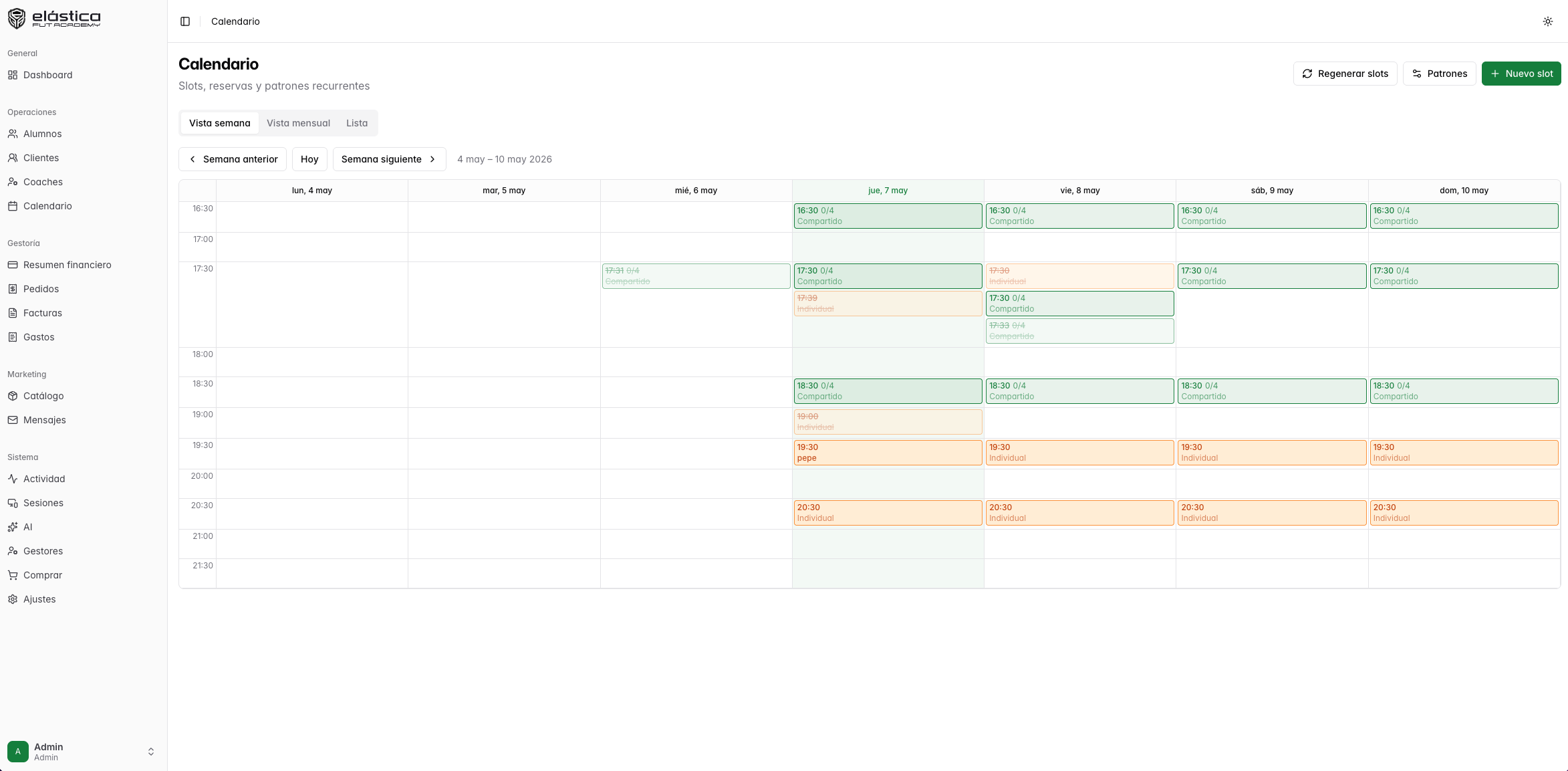 Calendar management