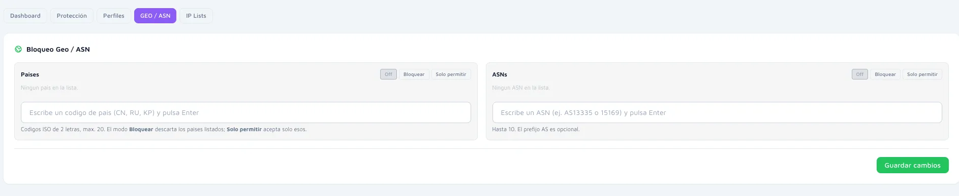 ASN or country blocking