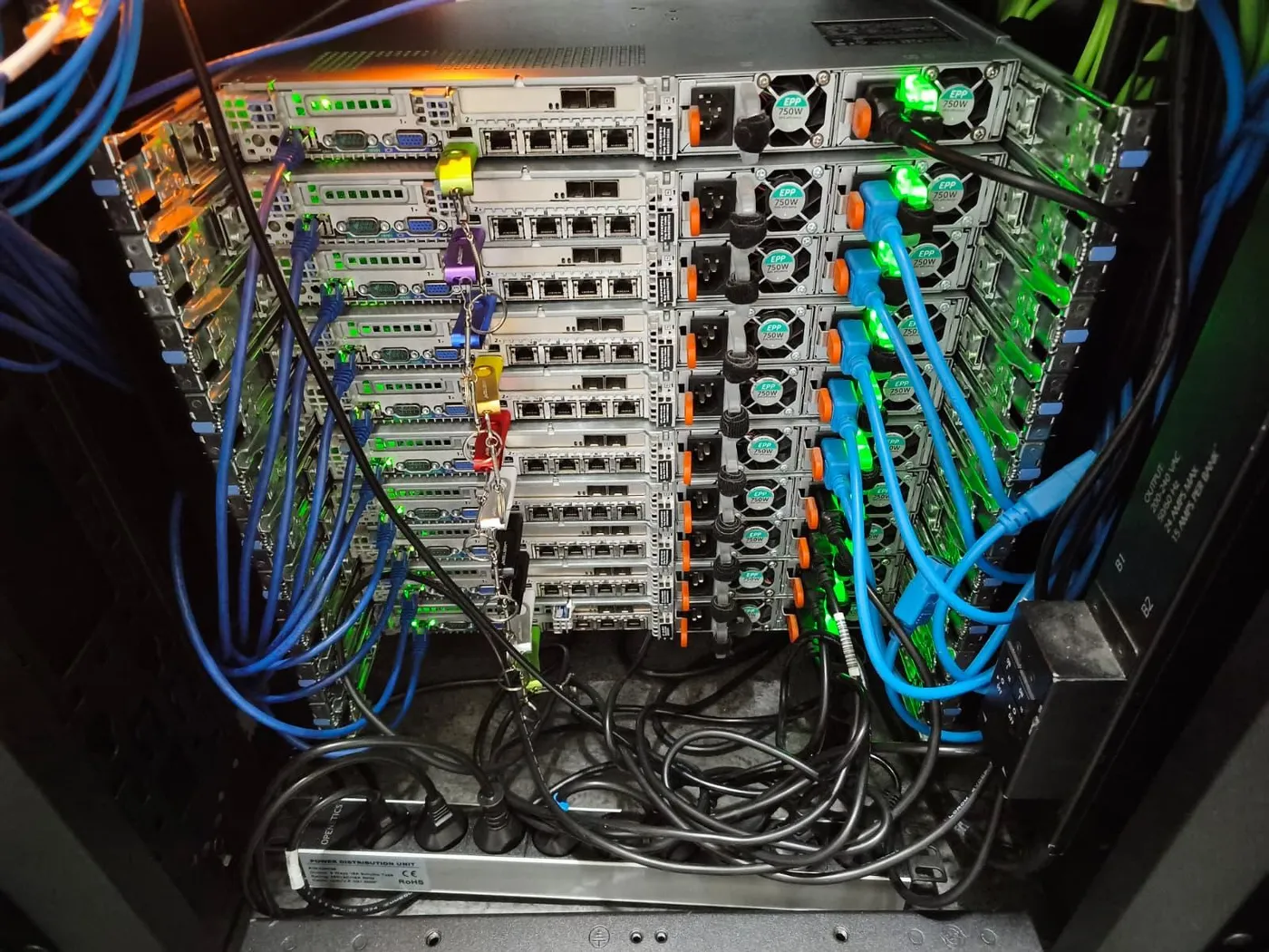 Server mini-rack in production