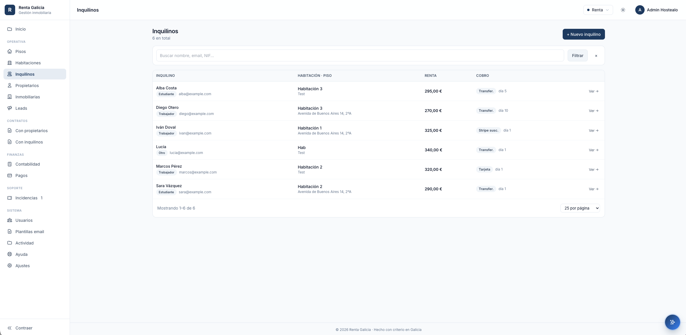 Tenant management